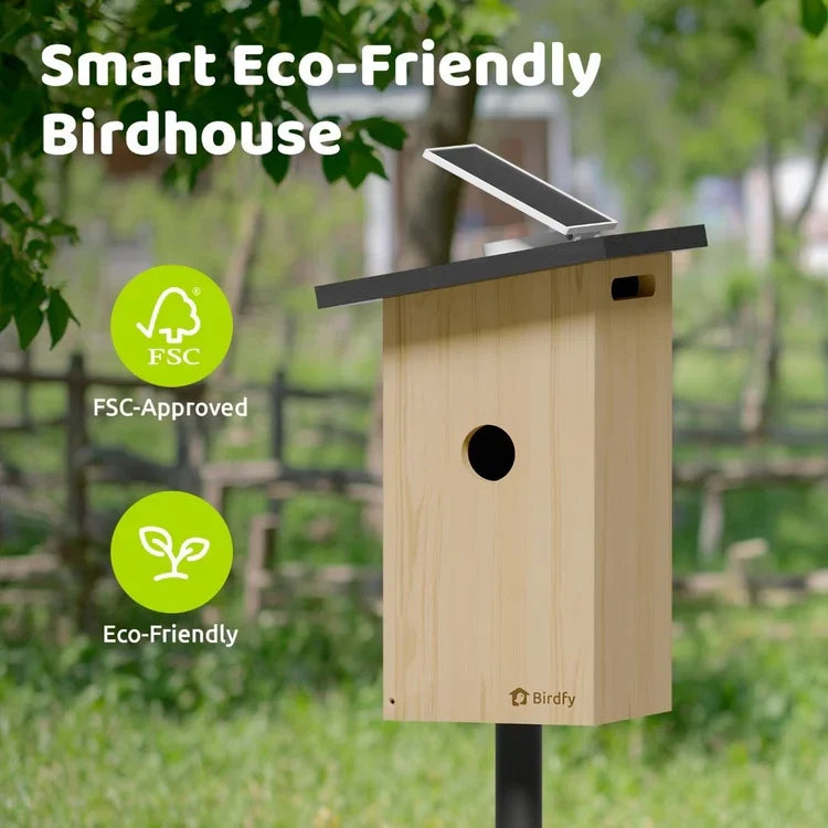 Birdfy Ebony Nest Birdhouse with Camera