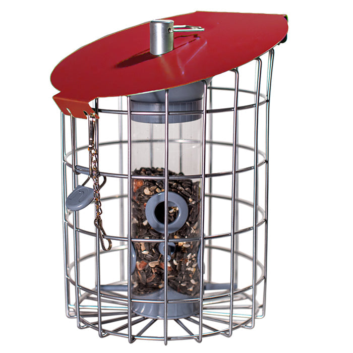 The Nuttery Roundhaus Seed Feeder, Red