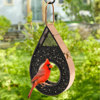 Rain Drop Fly-Thru Copper Bird Feeder Mesh Panels
