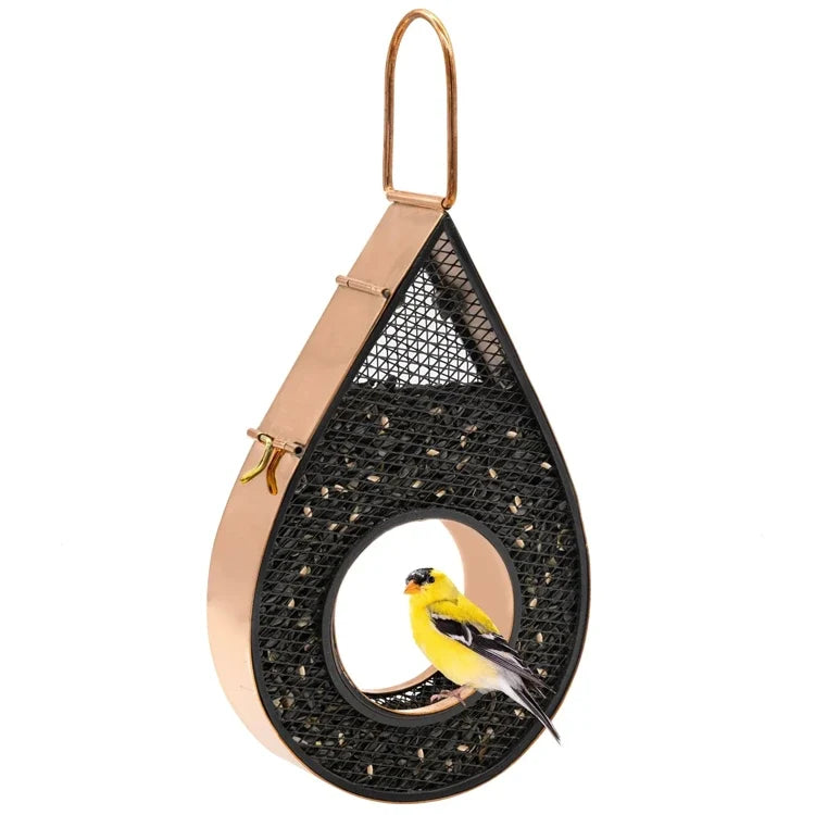 Rain Drop Fly-Thru Copper Bird Feeder Mesh Panels