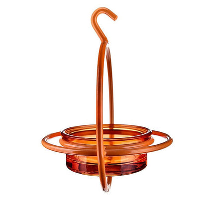 Orange Hanging Sphere Feeder with Perch
