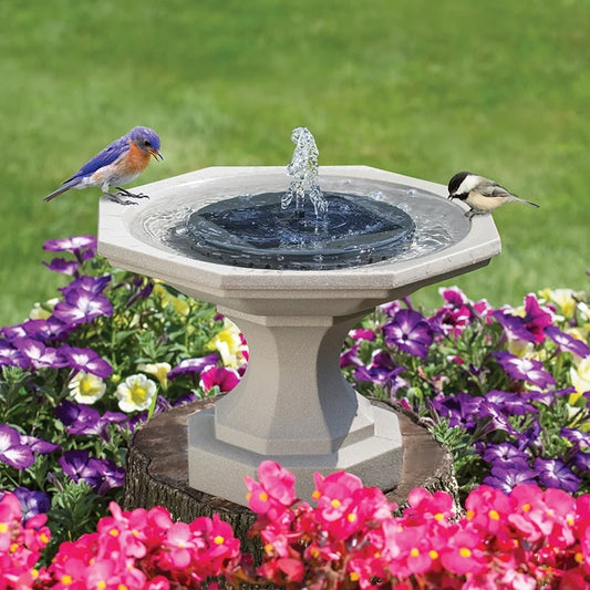 Newton Bird Bath with Solar Fountain