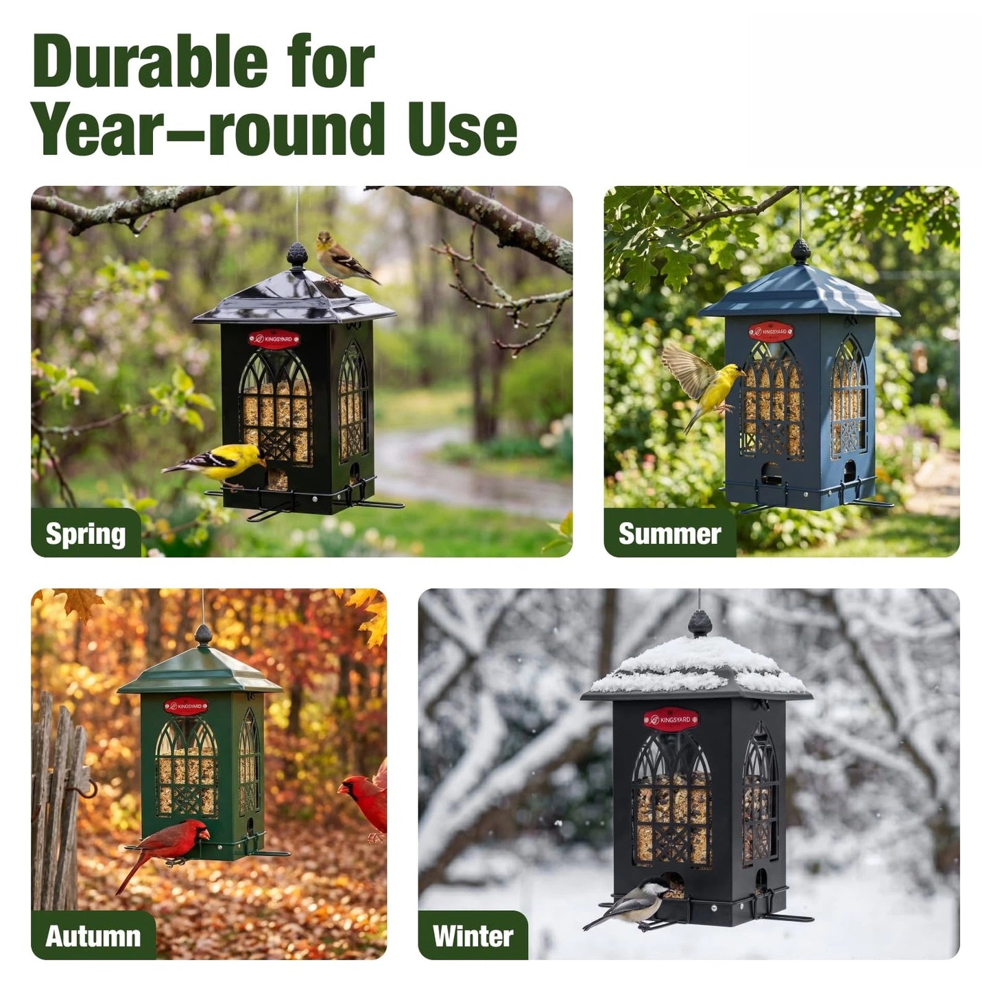 Weight Activated Squirrel Proof Bird Feeder(Upgraded Version)