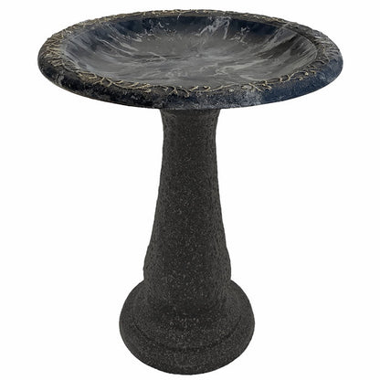24" Sand Fiber Clay Bird Bath