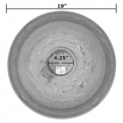 19" Dove Gray Fiber Clay Birdbath Bowl Only