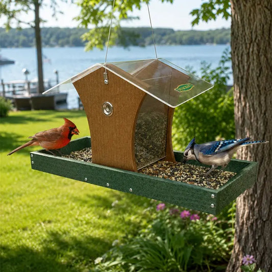 Duncraft Cardinal Perching Tray Bird Feeder
