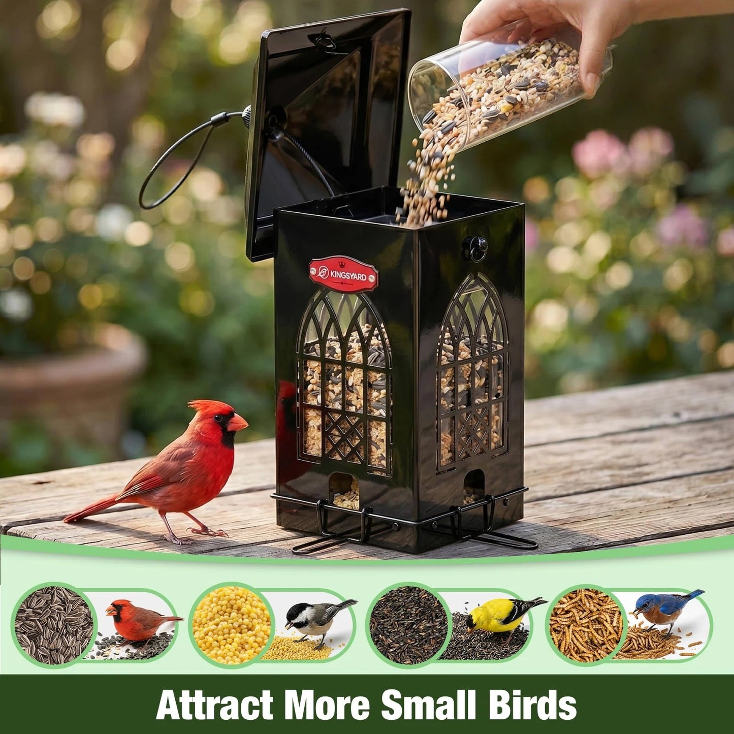 Weight Activated Squirrel Proof Bird Feeder(Upgraded Version)