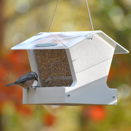 Duncraft Heritage Hopper Bird Feeder, White