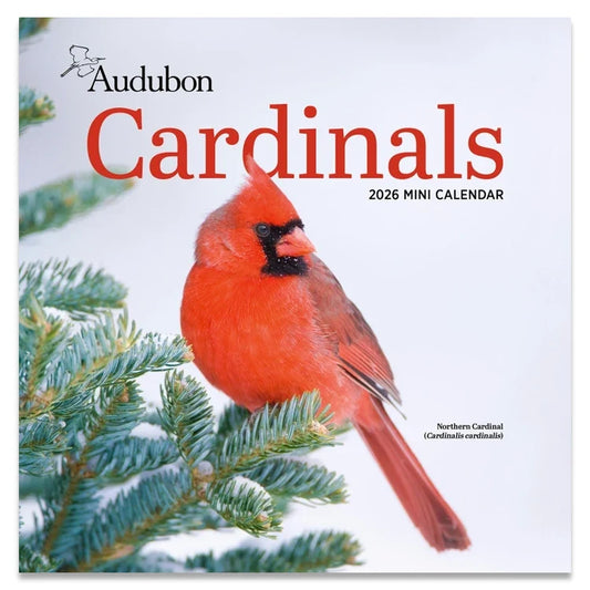 Audubon Cardinals Mini Wall Calendar 2026