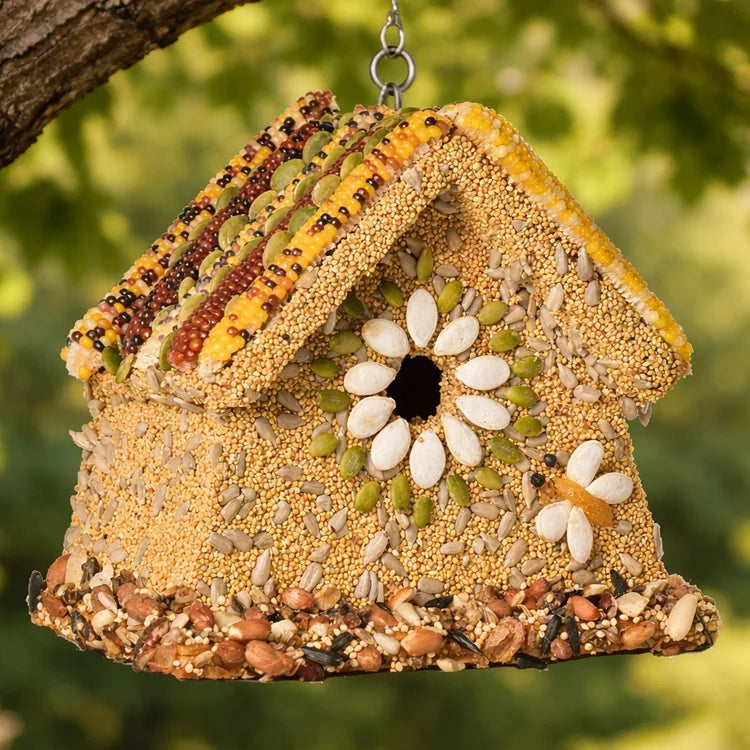 The Rustic Wren Bird Seed Bird House