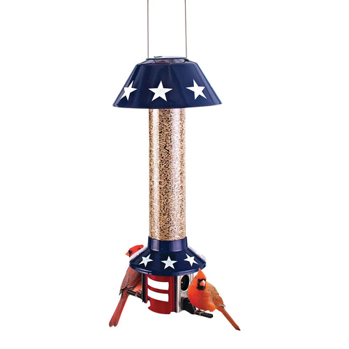PestOff Squirrel Proof Bird Feeder US Flag