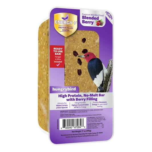 Energy+ RTU Suet Bar with Blended Berry Filling, Set of 4 or 8