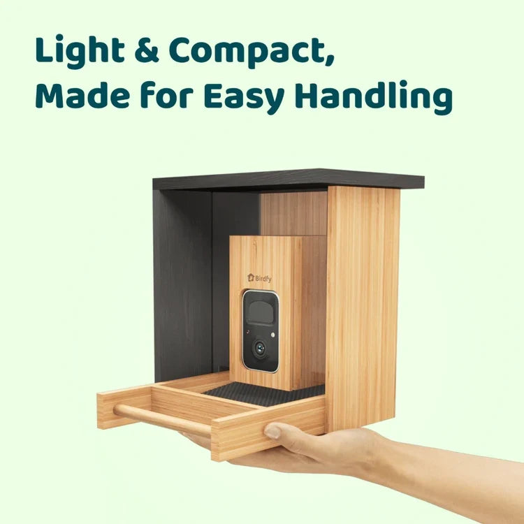 Birdfy Mini Bamboo Bird Feeder with Camera