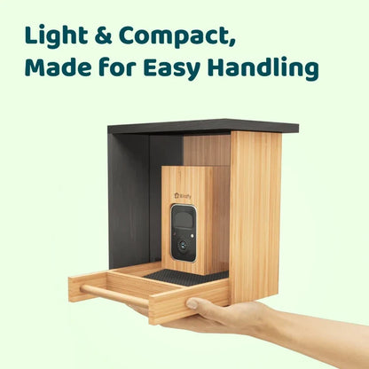 Birdfy Mini Bamboo Bird Feeder with Camera