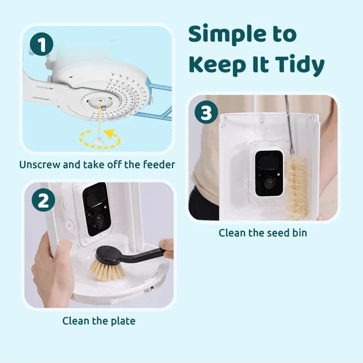 Birdfy Feeder Solar Powered Bird Feeder Camera,  Blue / AI Lifetime Free