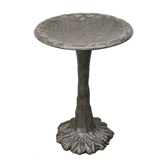 Classic Tree Bird Bath, Aged Bronze