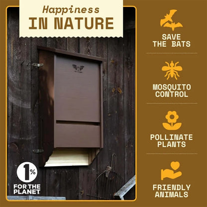 Three-Chamber Bat House, Brown