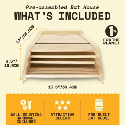 Three-Chamber Bat House, Cedar