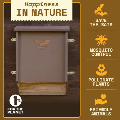 Two-Chamber Bat House, Brown