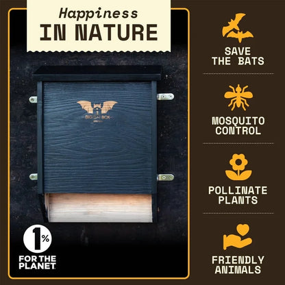 Two-Chamber Bat House, Black