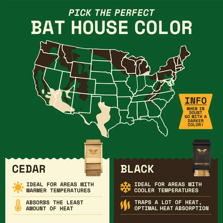 Single Chamber Bat House, Cedar