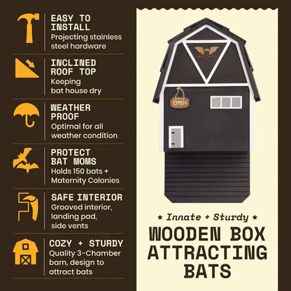 Big Bat Barn 3 Chamber Premium Cedar, Black