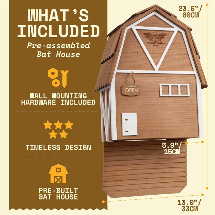 Big Bat Barn 3 Chamber Premium Cedar, Brown