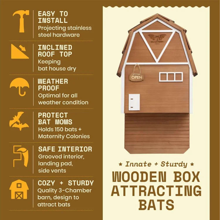 Big Bat Barn 3 Chamber Premium Cedar, Brown