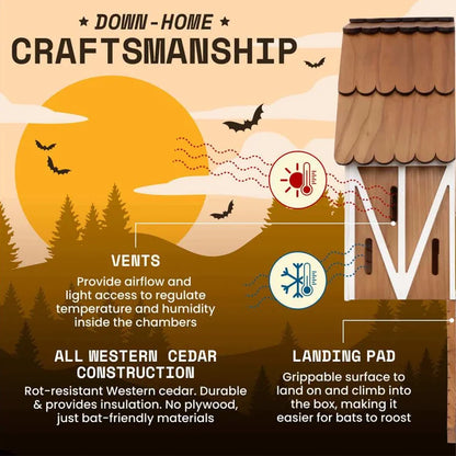 Big Bat Barn 3 Chamber Premium Cedar, Brown