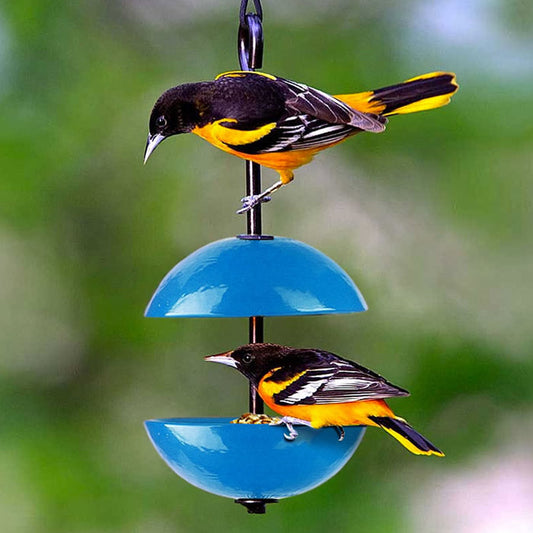 Mosaic Birds Hanging Double Poppy Bird Feeder, 5 Colors to Choose