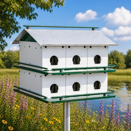 Purple Martin House with Telescoping Pole and Ground Socket