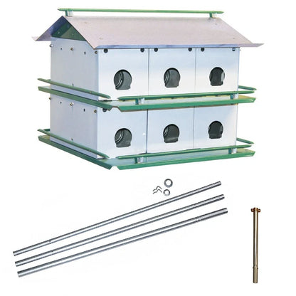Purple Martin House with Telescoping Pole and Ground Socket