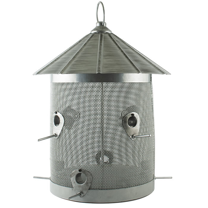Rustic Farmhouse Galvanized Silo Combo Seed Feeder