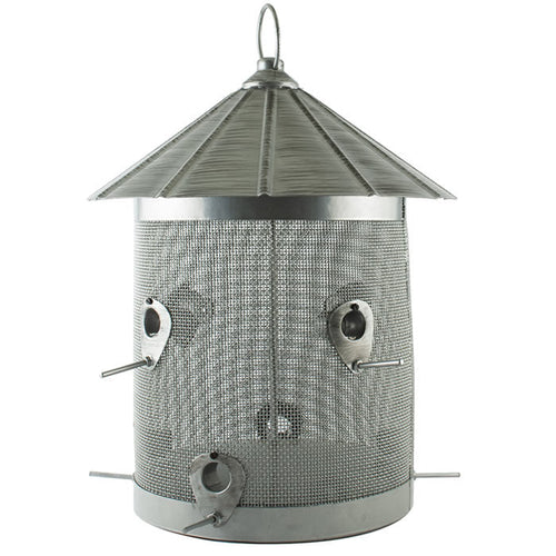 Rustic Farmhouse Galvanized Silo Combo Seed Feeder