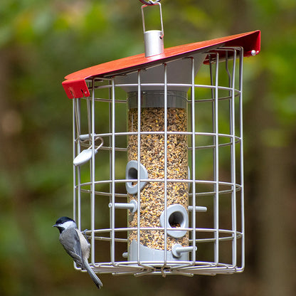 The Nuttery Roundhaus Seed Feeder, Red