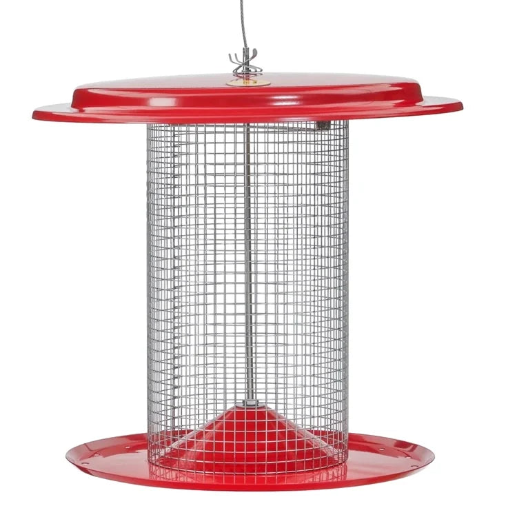Sunflower Seed Bird Feeder, Red