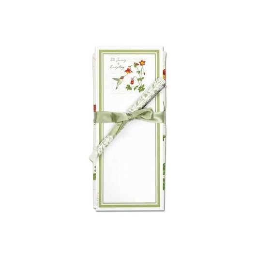 Flour Sack Towel & Magnetic Note Pad Set, Hummingbird