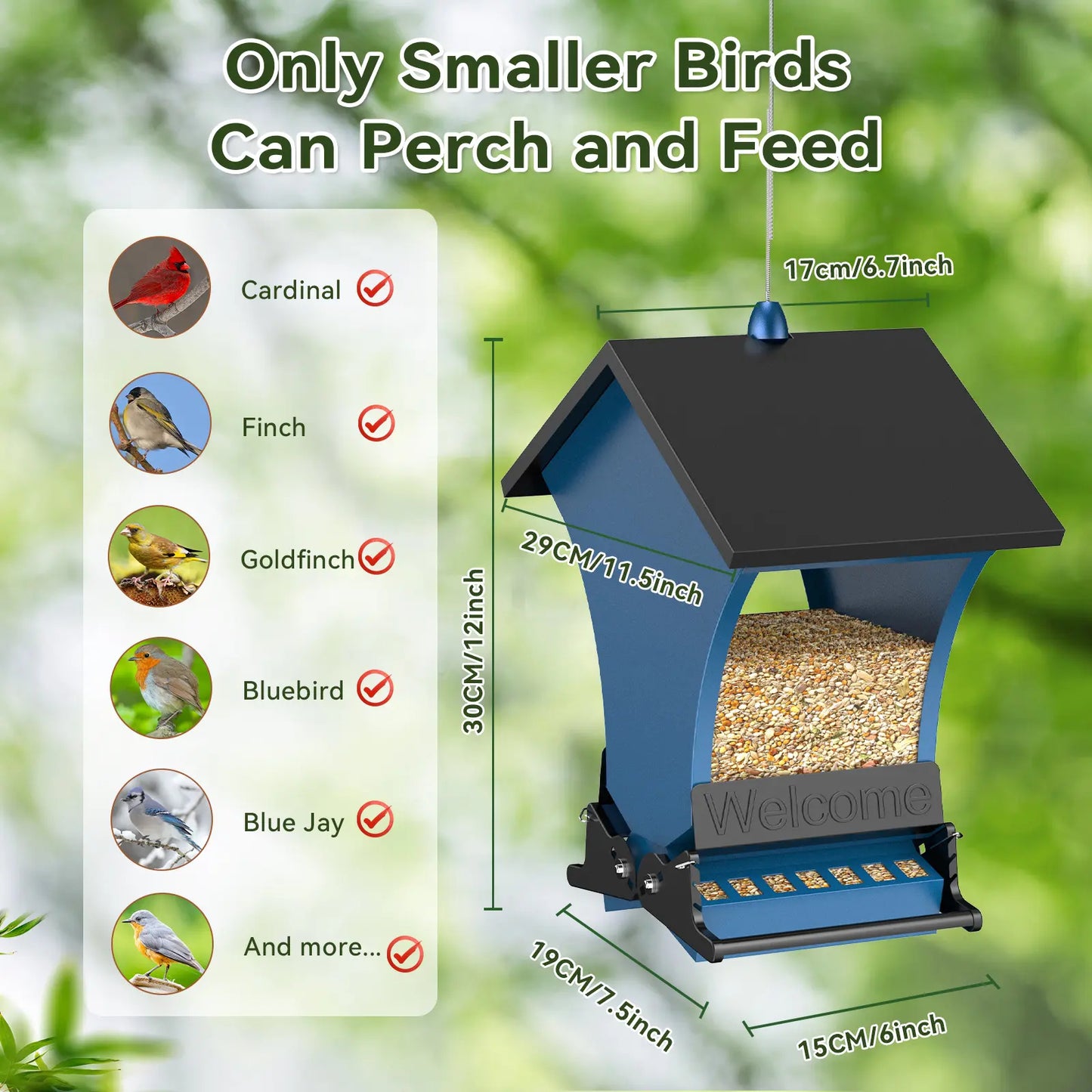 5LB Squirrel Proof Bird Feeder