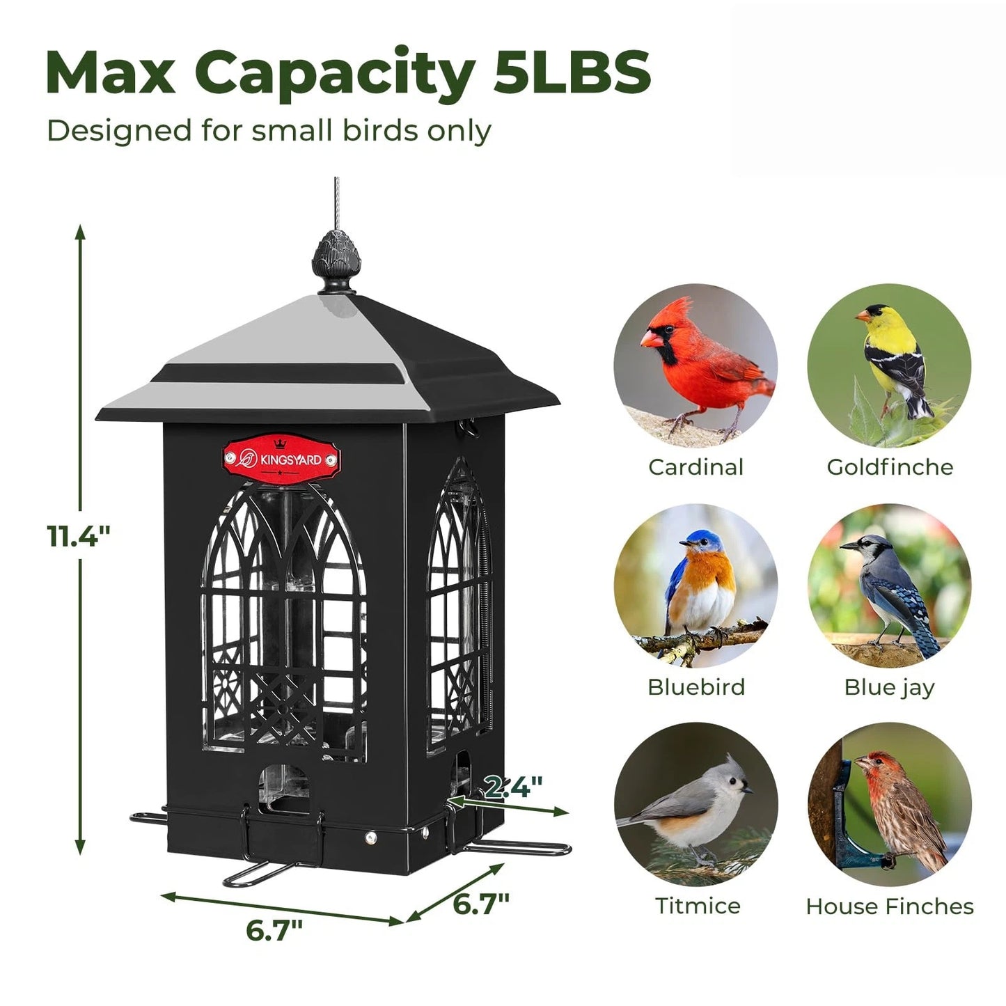 Weight Activated Squirrel Proof Bird Feeder(Upgraded Version)