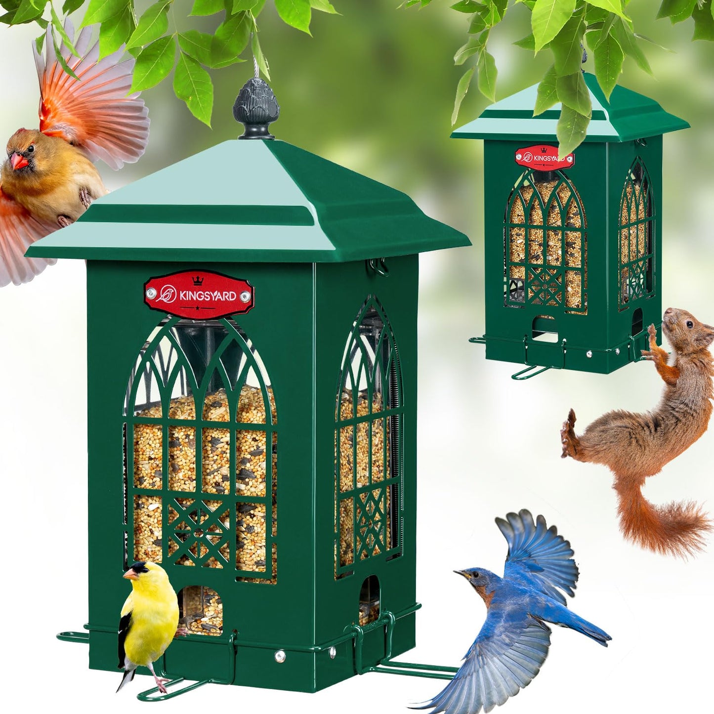 Weight Activated Squirrel Proof Bird Feeder(Upgraded Version)