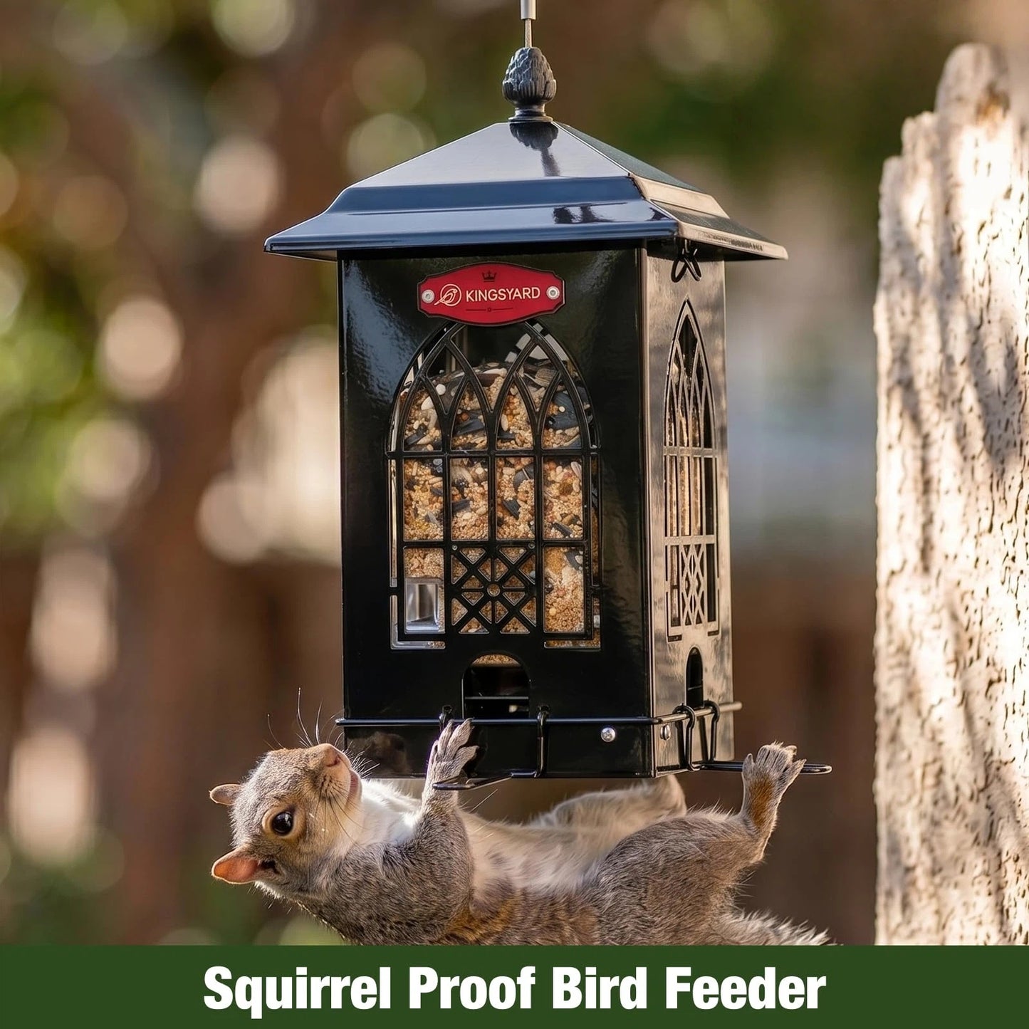 Weight Activated Squirrel Proof Bird Feeder(Upgraded Version)