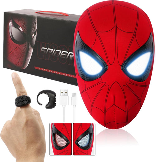 LED Light‑Up Spider Mask for Superhero Fans