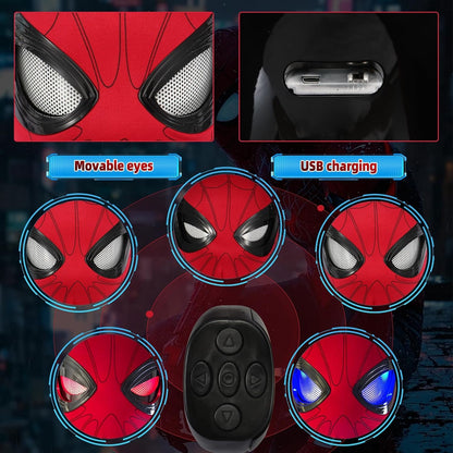 LED Light‑Up Spider Mask for Superhero Fans