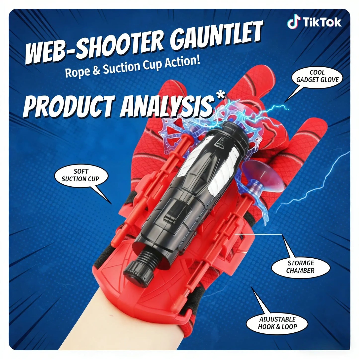 Blue Web-Slinging Spider Shooter Toy