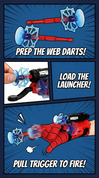 Blue Web-Slinging Spider Shooter Toy